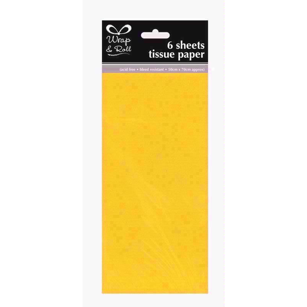 Tissue Paper Yellow (6 Sheets)