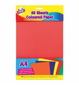 40 Sheets A4 Coloured Paper