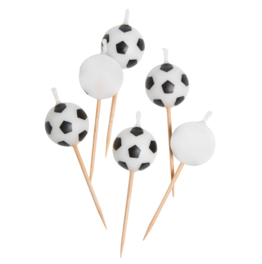 Soccer Pick Birthday Candles (6 Pack)