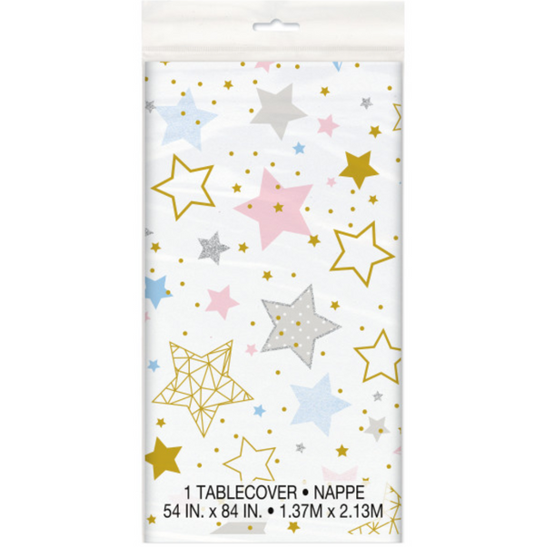 Twinkle Twinkle Little Star Rectangular Plastic Table Cover (54"x84")
