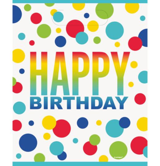 Rainbow Spots Birthday Loot Bags (8 pack)