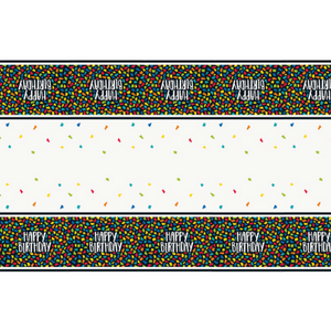 Colorful Mosaic Birthday Rectangular Plastic Table Cover (54"x84")