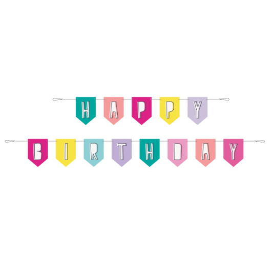 Favorite Things Birthday Pennant Banner 10 FT (2 Pack)