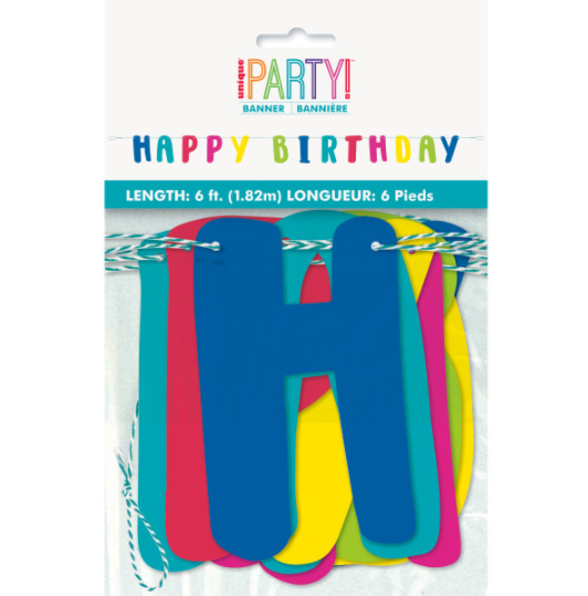 Llama Happy Birthday Letter Banner (6FT)