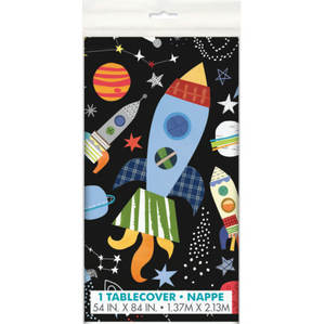 Outer Space Rectangular Plastic Table Cover (54"x84")