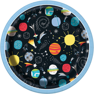 Outer Space Round 7" Dessert Plates (8 Pack)