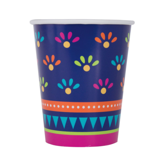 Boho Fiesta 9oz Paper Cups (8 Pack)