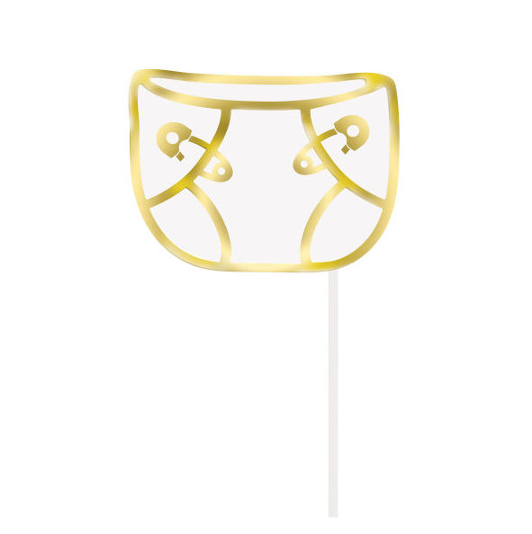 Gold Baby Shower Photo Booth Props Foil Stamped (10 pack)