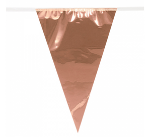 Metallic mini bunting rose gold (3 m)
