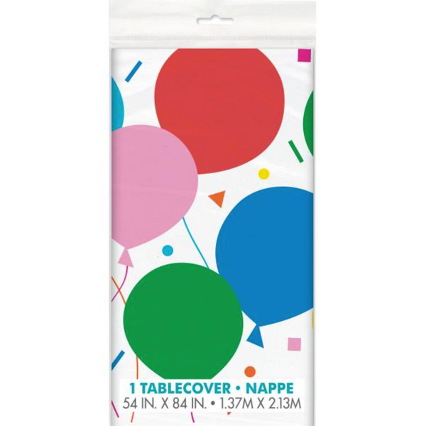 Colorful Balloons Rectangular Plastic Table Cover (54"x84")