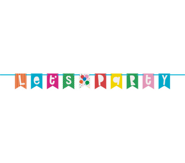 Colorful Balloons Pennant Banner (6 ft)