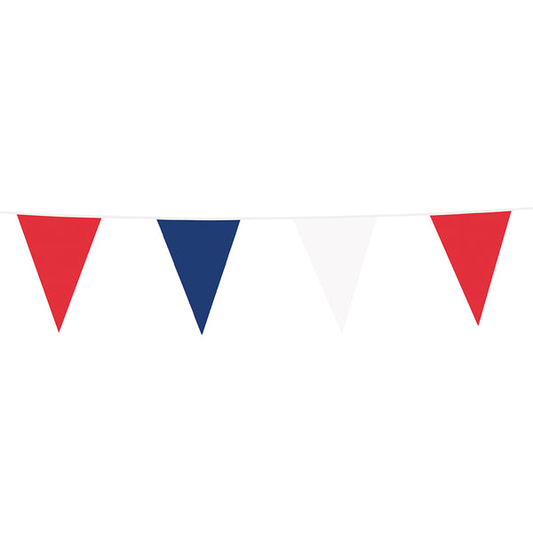 Red, White & Blue Giant Bunting (45 x 30 cm)- (10 m)