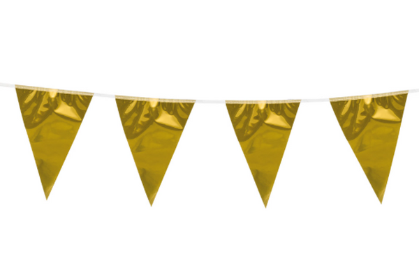 Foil giant bunting gold (10 m)