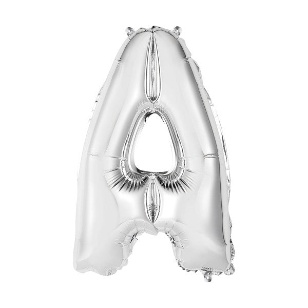 Silver Letter A Shaped Foil Balloon (14"")