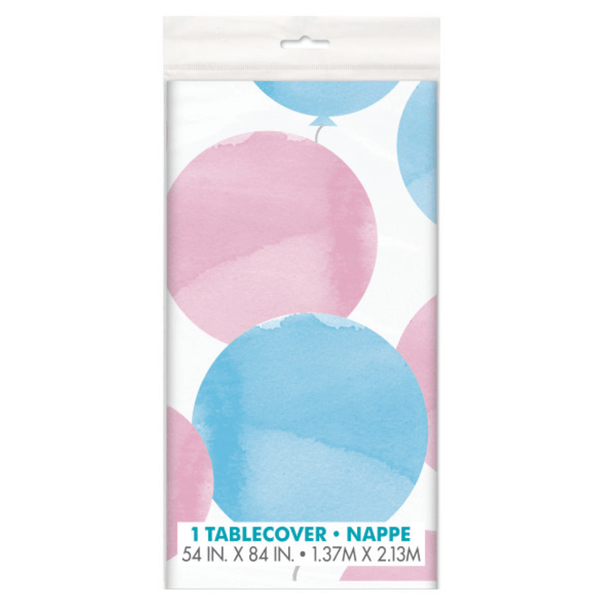 Gender Reveal Party Plastic Table Cover (54"x84")