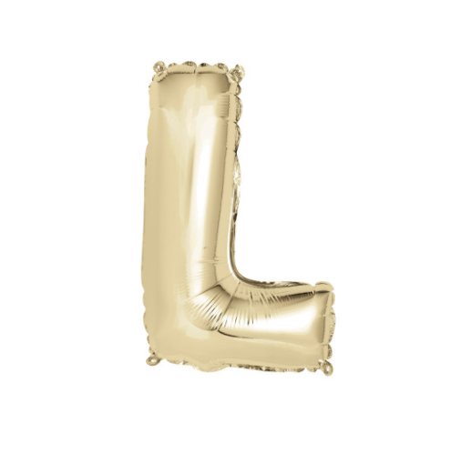Gold Letter L Shaped Foil Balloon (14"")
