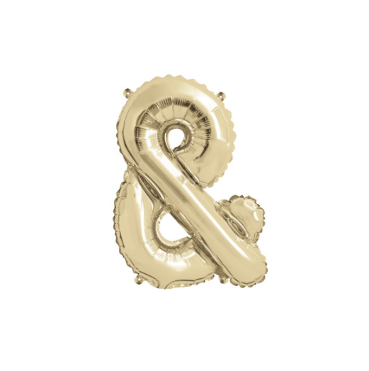 Gold Letter & Shaped Foil Balloon Packaged (14")