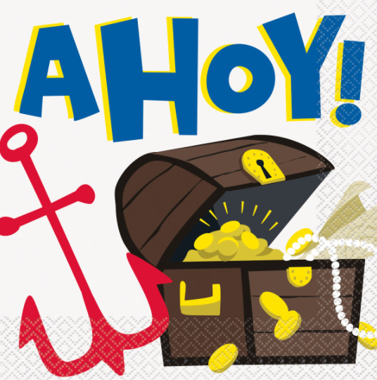 Ahoy Pirate Luncheon Napkins (16 Pack)