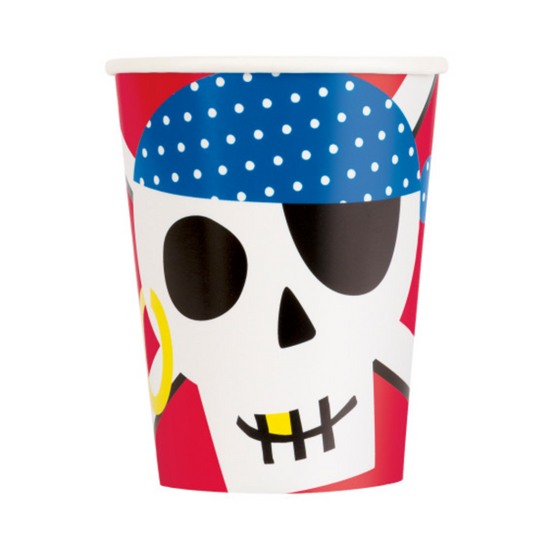 Ahoy Pirate 9oz Paper Cups (8 pack)