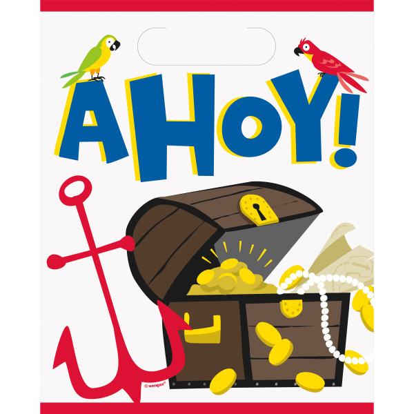 Ahoy Pirate Loot Bags (8 pack)