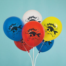 Ahoy Pirate 12" Latex Balloons (8 Pack)