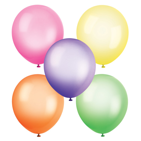 10" Latex Balloons - Neon Assorted Colors (10 Pack)