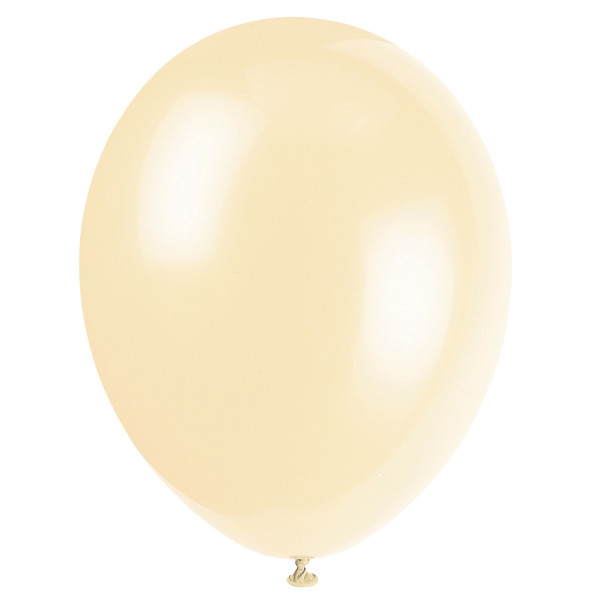 12" Premium Latex Balloons - Ivory Cream (10 Pack)