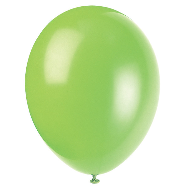 12" Premium Latex Balloons - Neon Lime (10 Pack)