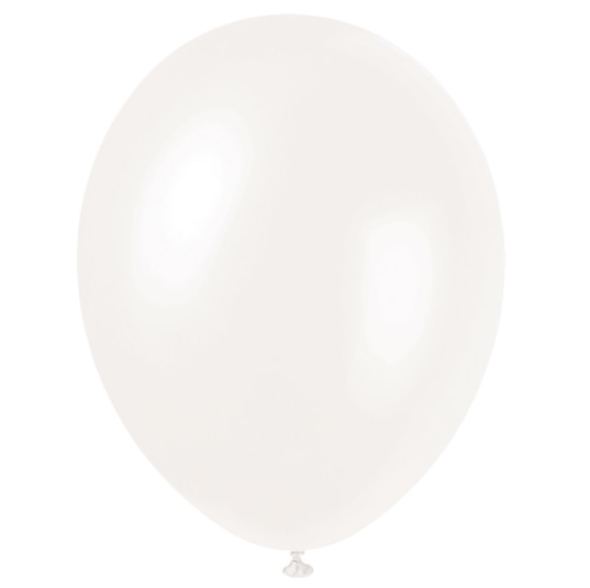 12" Premium Pearlized Balloons - Iridescent White (8 Pack)