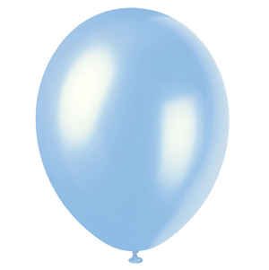 12" Premium Pearlized Balloons - Sky Blue (8 Pack)