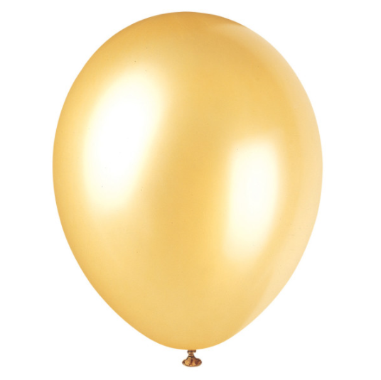 12" Premium Pearlized Balloons - Gold Champagne (8 Pack)