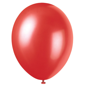 12" Premium Pearlized Balloons - Flame Red (8 Pack)