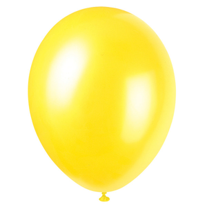 12" Premium Pearlized Balloons - Cajun Yellow (8 Pack)
