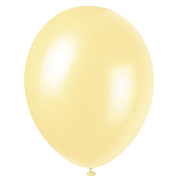 12" Premium Pearlized Balloons - Ivory (8 Pack)