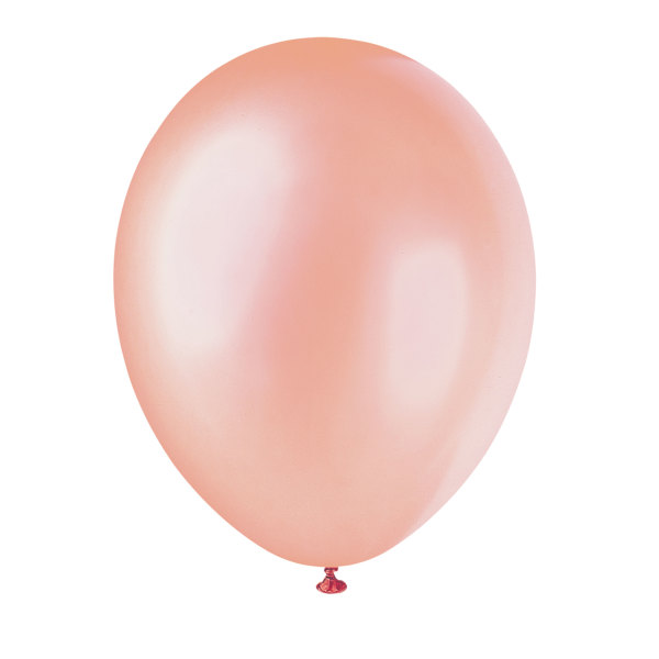 12" Premium Pearlized Balloons - Rose Gold (8 Pack)