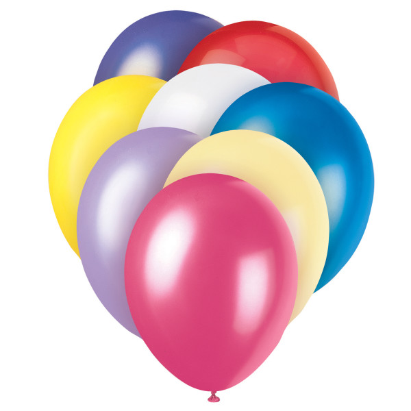 12" Premium Pearlized Balloons - Assorted Pastel (8 Pack)