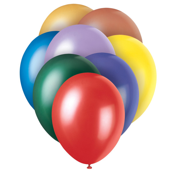 12" Premium Pearlized Balloons - Assorted (8 Pack)