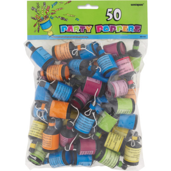 Party Poppers (50 Pack)