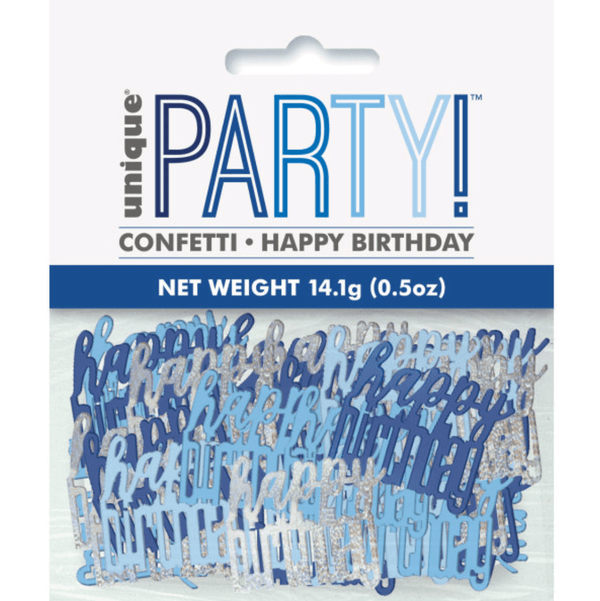 Birthday Blue Glitz Happy Birthday Confetti (0.5 oz)