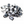 Load image into Gallery viewer, Birthday Black &amp; Silver Glitz Holographic Poppers (20 Pack)
