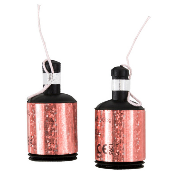 Birthday Rose Gold Glitz Holographic Poppers (20 Pack)