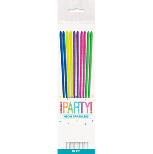 Assorted Neon Sparklers 7" (10 Pack)