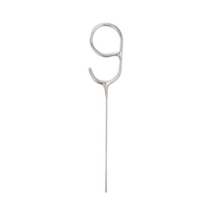 Birthday Silver Glitz Number 9 Sparkler (7")