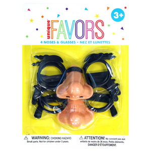 Noses and Glasses Favors (4 Pack)