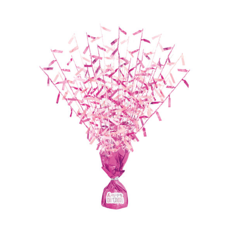 Birthday Glitz Pink Balloon Weight Centerpiece