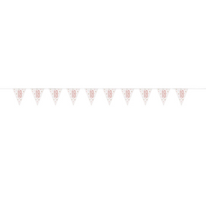 Birthday Rose Gold Glitz Number 18 Prism Pennant Banner (9ft)