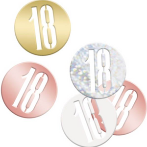 Birthday Rose Gold Glitz Number 18 Confetti (0.5 oz)