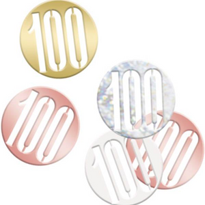 Birthday Rose Gold Glitz Number 100 Confetti (0.5 oz)