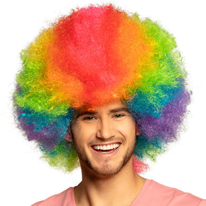 Wig Clown Rainbow deluxe