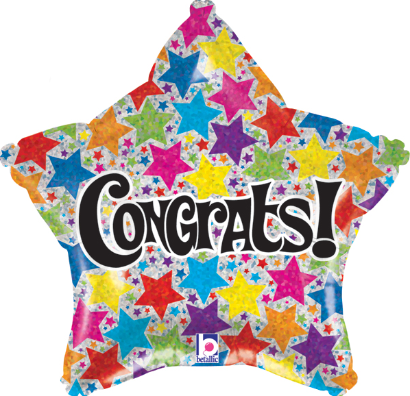 Congrats Stars Holographic (19inch)